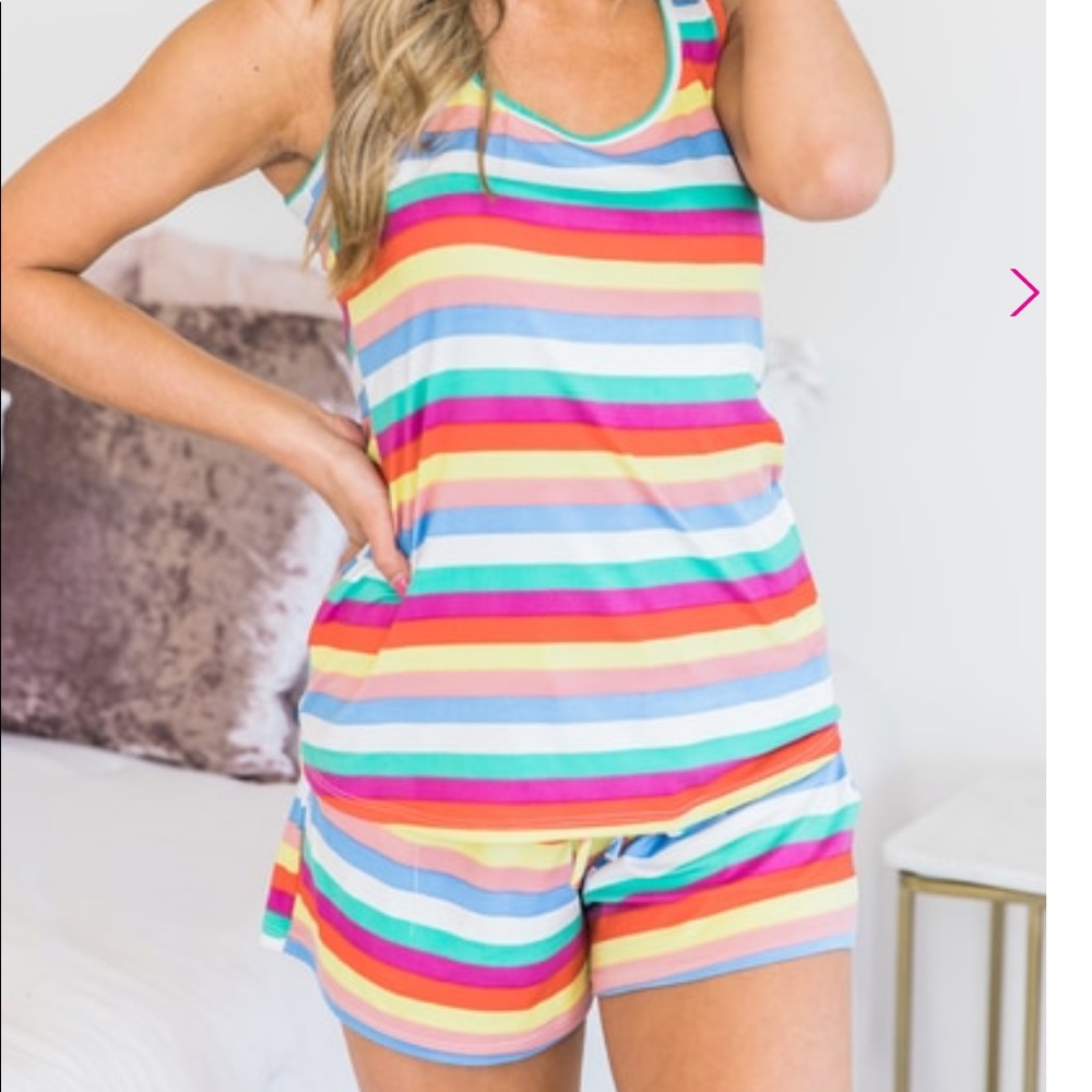 Rainbow short sleep set